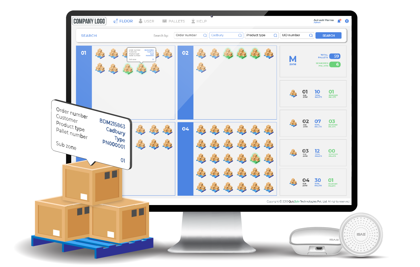 Vendor location pallet tracking